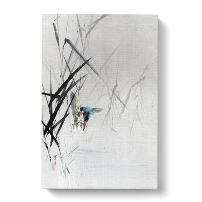 Bird Catching A Fish By Watanabe Seitei Canvas Print Main Image