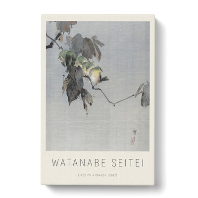 Birds On A Branch Print By Watanabe Seitei Canvas Print Main Image