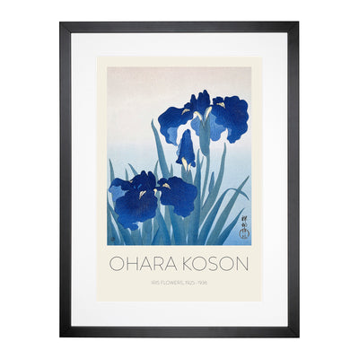 Blue Iris Flowers Print By Ohara Koson Framed Print Main Image