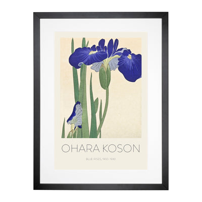 Blue Irises Print By Ohara Koson Framed Print Main Image