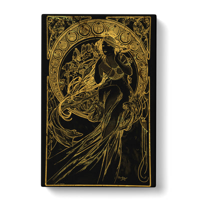Golden Lady By Alphonse Mucha Canvas Print Main Image