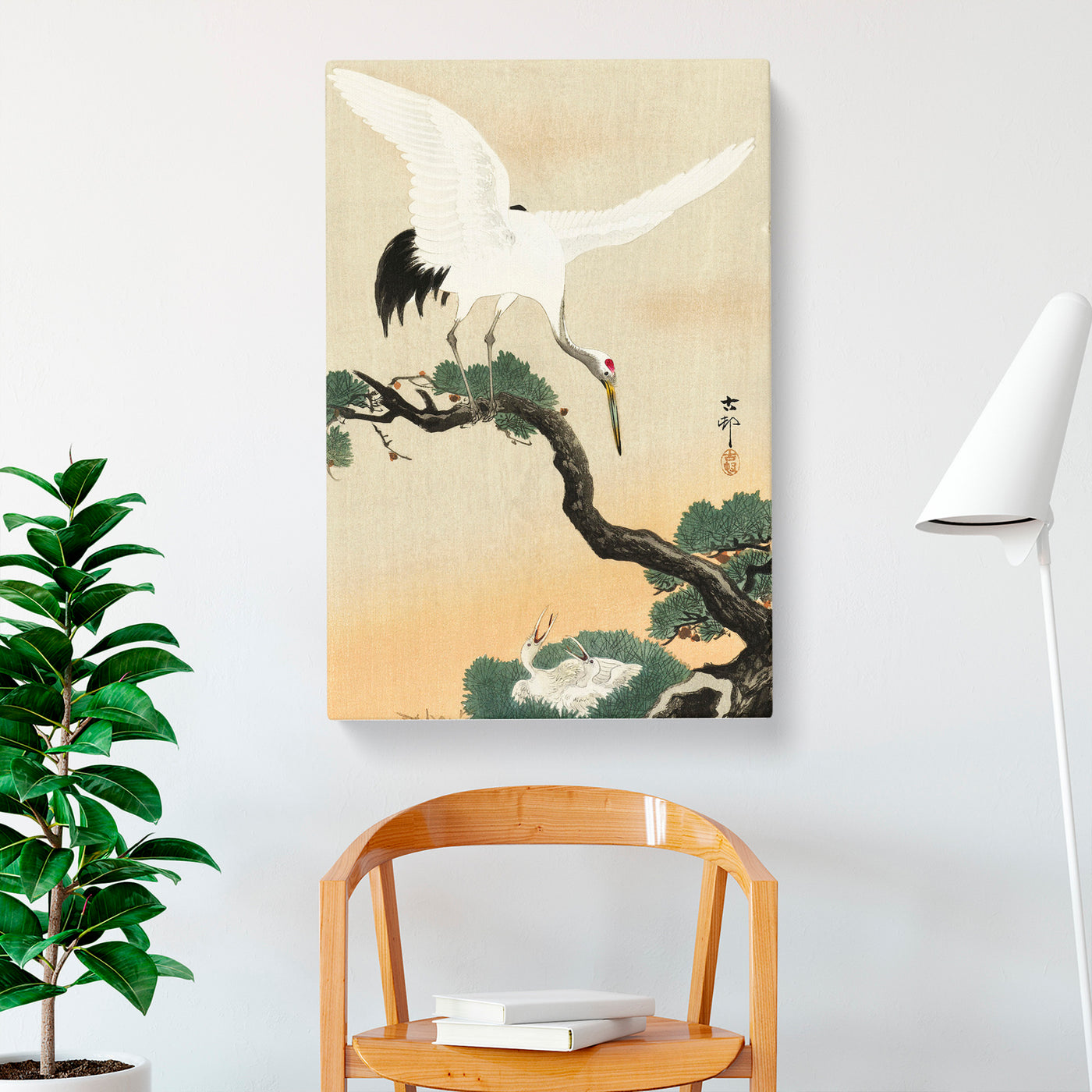 Japanese Crane Birds By Ohara Koson