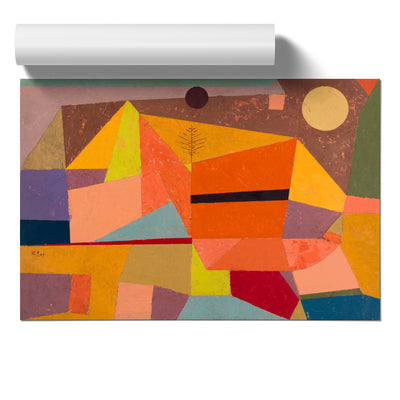 Joyful Mountain Landscape By Paul Klee