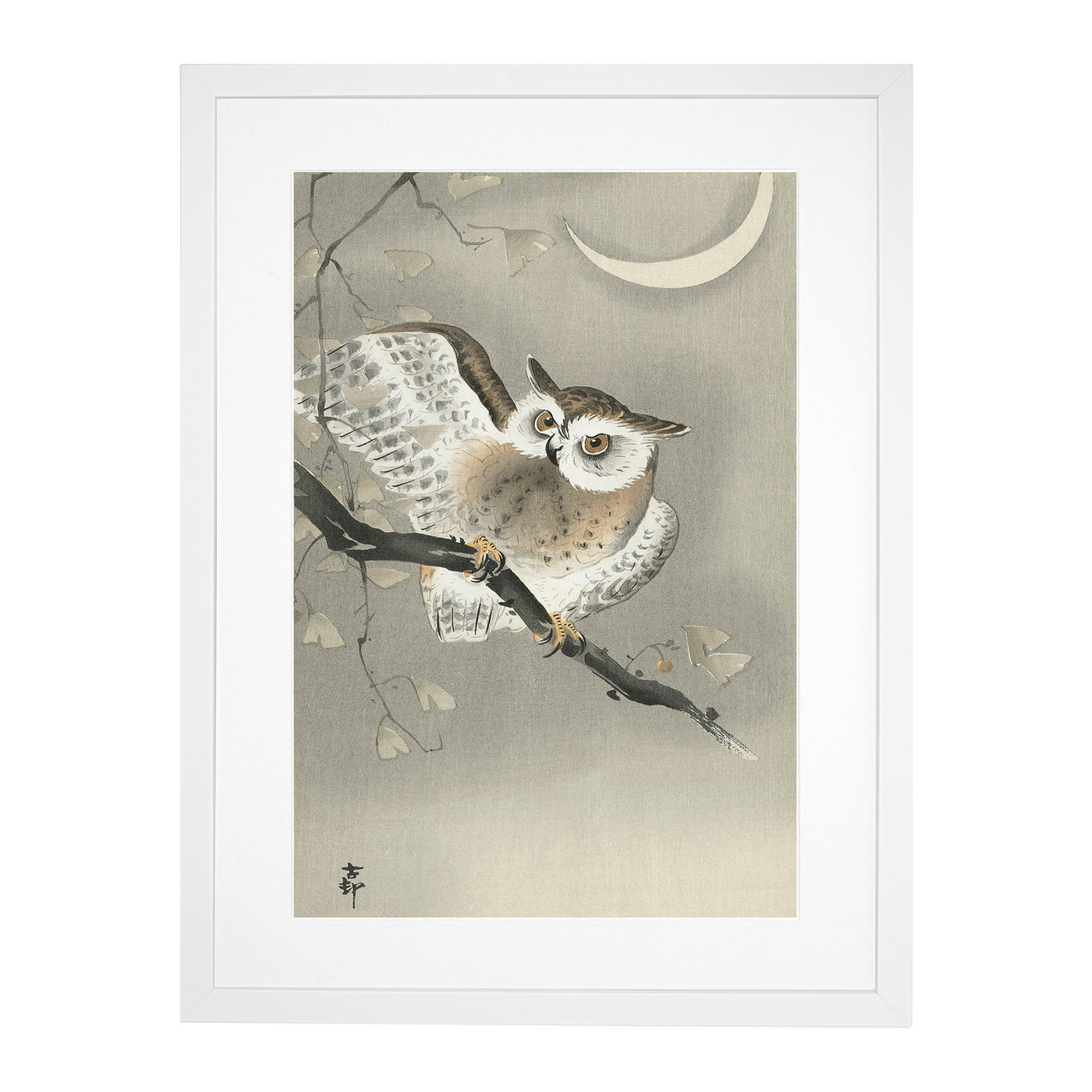 Long Eared Owl By Ohara Koson