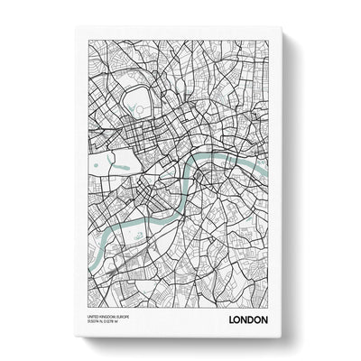 Map London Uk Canvas Print Main Image