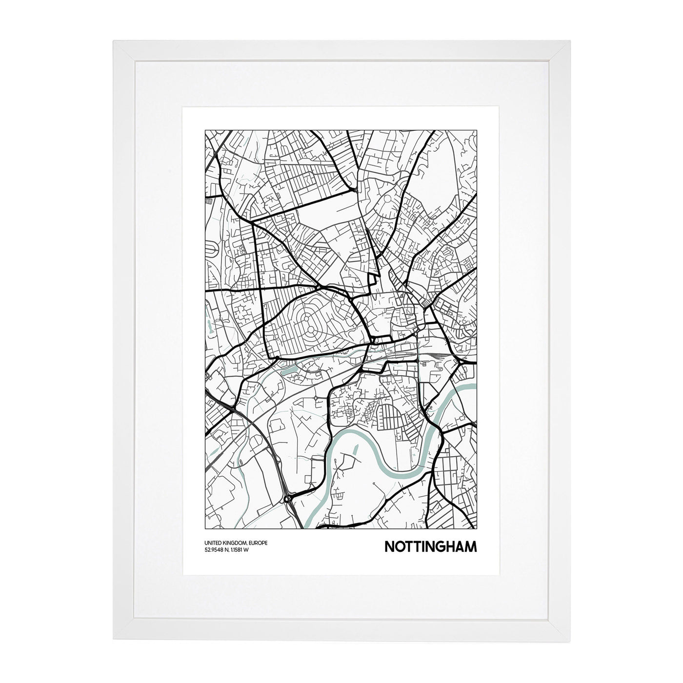 Map Nottingham UK