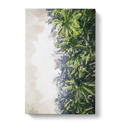 Palm Trees The Beach In Abstract Canvas Print Main Image