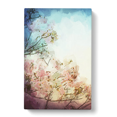 Pretty Pink Cherry Blossom Tree In Abstract Canvas Print Main Image