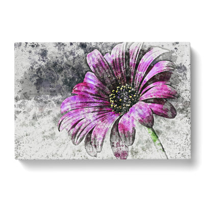 Purple Daisy In Abstract Canvas Print Main Image