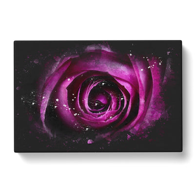 Purple Rose Flower Vol.2 Paint Splash Canvas Print Main Image