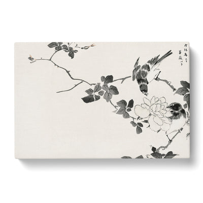Robin Birds & White Lotus By Numata Kashu Canvas Print Main Image