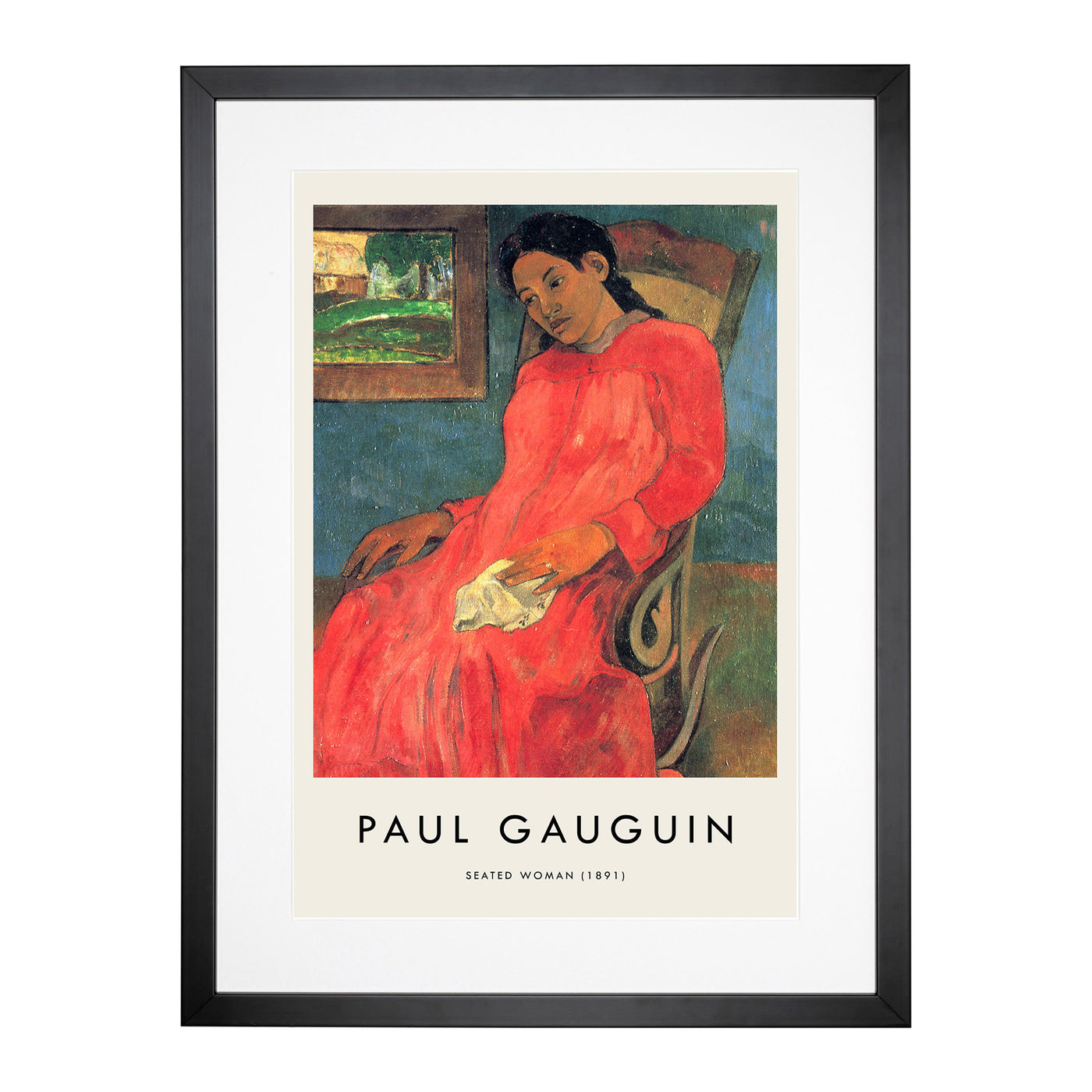 Seated Woman Vol.1 Print By Paul Gauguin Framed Print Main Image