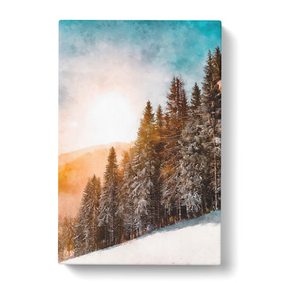 Sunrise Over The Forest Painting Canvas Print Main Image