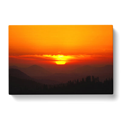Sunset Over Sequoia National Park Canvas Print Main Image