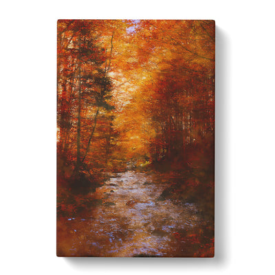 The Woodland Stream Painting Canvas Print Main Image