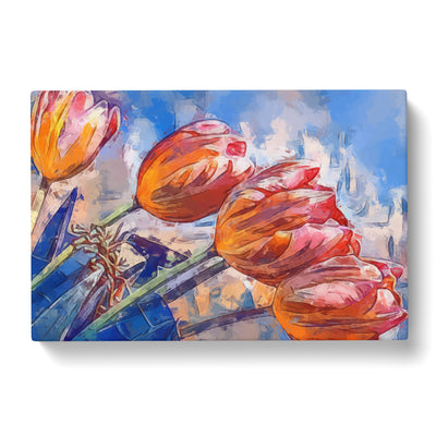 Tulips In Spring In Abstract Canvas Print Main Image