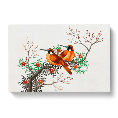 Two Birds On A Flowering Tree Canvas Print Main Image