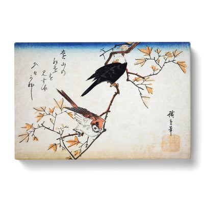 Two Birds On A Maple Branch By Utagawa Hiroshige Canvas Print Main Image