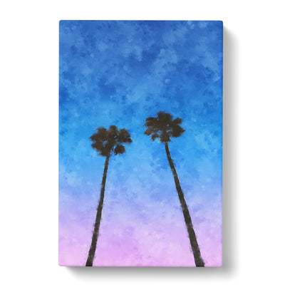 Two Palm Trees Painting Canvas Print Main Image