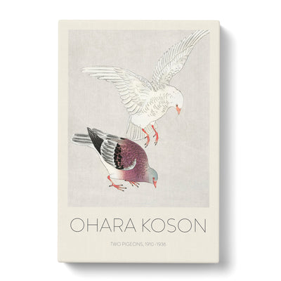 Two Pigeons Print By Ohara Koson Canvas Print Main Image