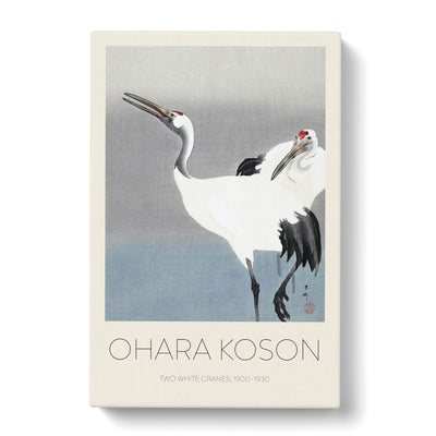 Two White Cranes Print By Ohara Koson Canvas Print Main Image