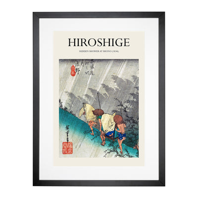 White Rain At Shono Print By Utagawa Hiroshige Framed Print Main Image