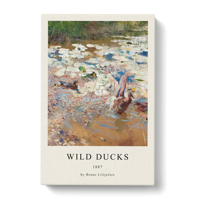 Wild Ducks Print By Bruno Liljefors Canvas Print Main Image