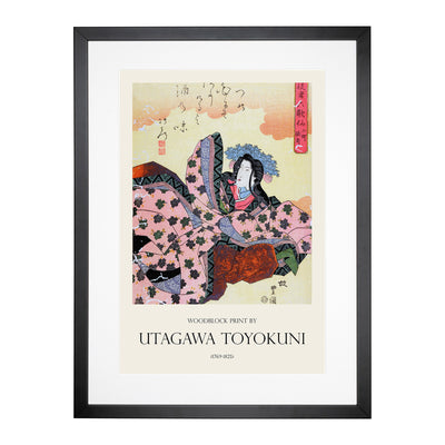 Woman Dressed In Pink Print By Utagawa Toyokuni Framed Print Main Image