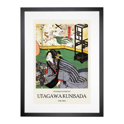 Woman In A Room Print By Utagawa Kunisada Framed Print Main Image
