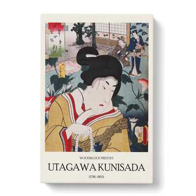 Woman With Flowers Print By Utagawa Kunisada Canvas Print Main Image
