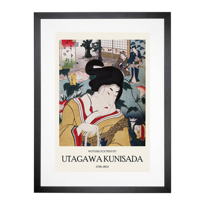 Woman With Flowers Print By Utagawa Kunisada Framed Print Main Image