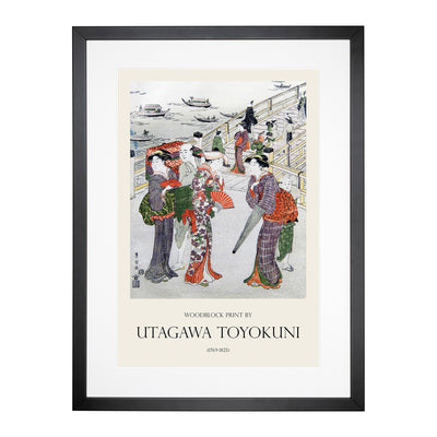 Women Stood Print By Ryogoku Bridge Print By Utagawa Toyokuni Framed Print Main Image