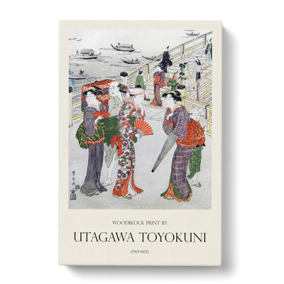Women Stood Print By Ryogoku Bridge Print By Utagawa Toyokuni Canvas Print Main Image