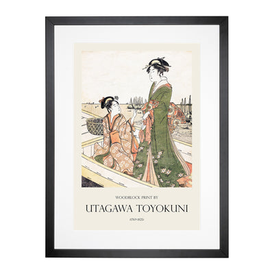 Women In A Boat Print By Utagawa Toyokuni Framed Print Main Image
