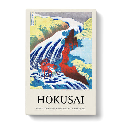 Yoshitsune Falls Print By Katsushika Hokusai Canvas Print Main Image