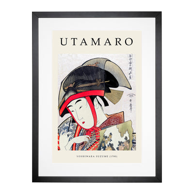 Yoshiwara Suzume Print By Kitagawa Utamaro Framed Print Main Image