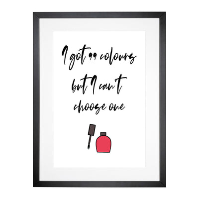 99 Colours Typography Framed Print Main Image