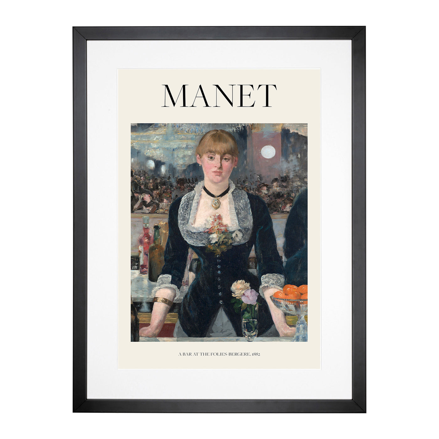 A Bar At The Folies Bergere Print By Edouard Manet Framed Print Main Image