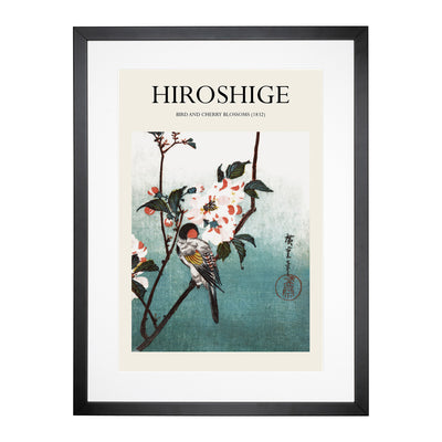 A Bird Upon A Cherry Branch Print By Utagawa Hiroshige Framed Print Main Image