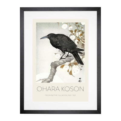 A Crow On The Blossom Tree Print By Ohara Koson Framed Print Main Image