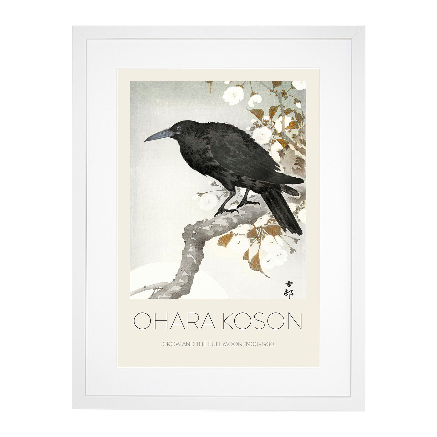A Crow On The Blossom Tree Print By Ohara Koson