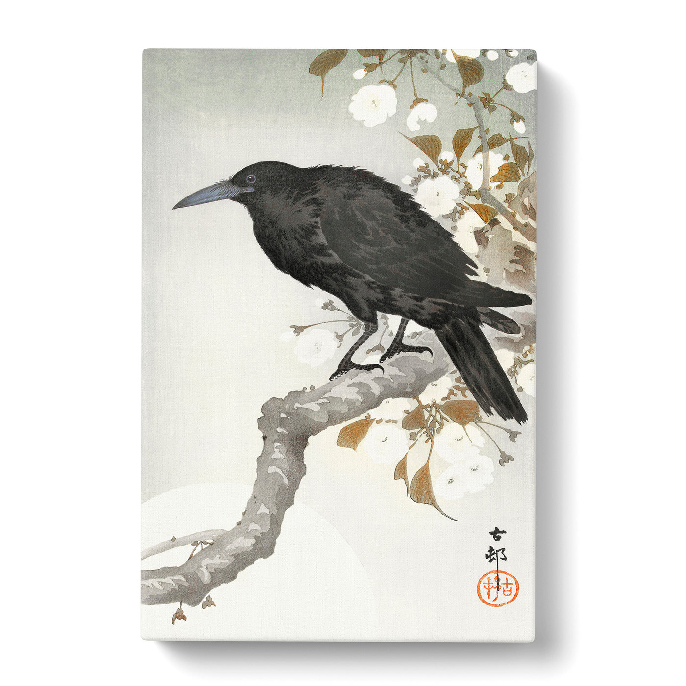 A Crow On The Blossom Tree By Ohara Kosoncan Canvas Print Main Image
