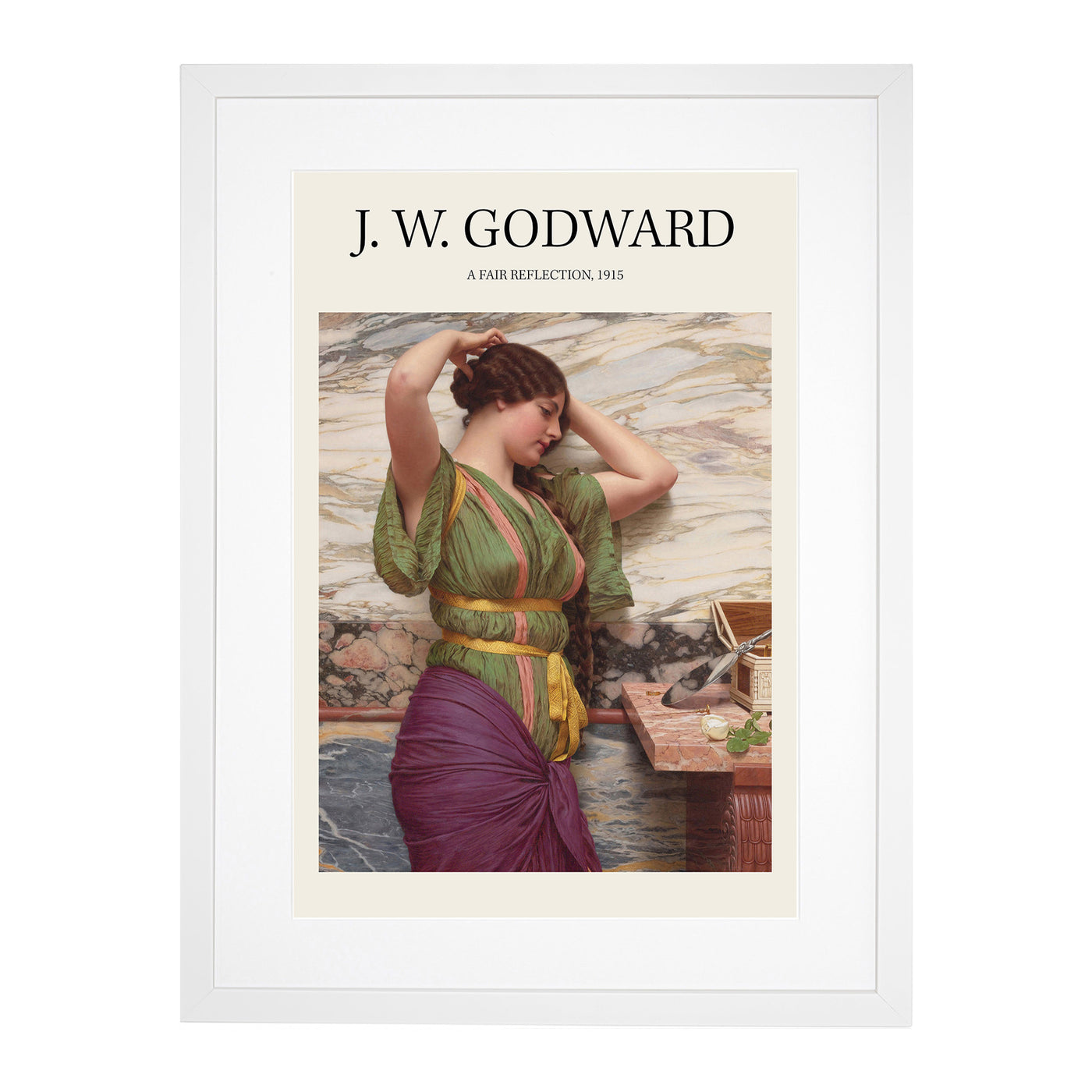 A Fair Reflection Print By John William Godward