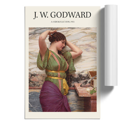 A Fair Reflection Print By John William Godward