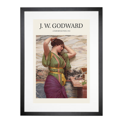 A Fair Reflection Print By John William Godward Framed Print Main Image