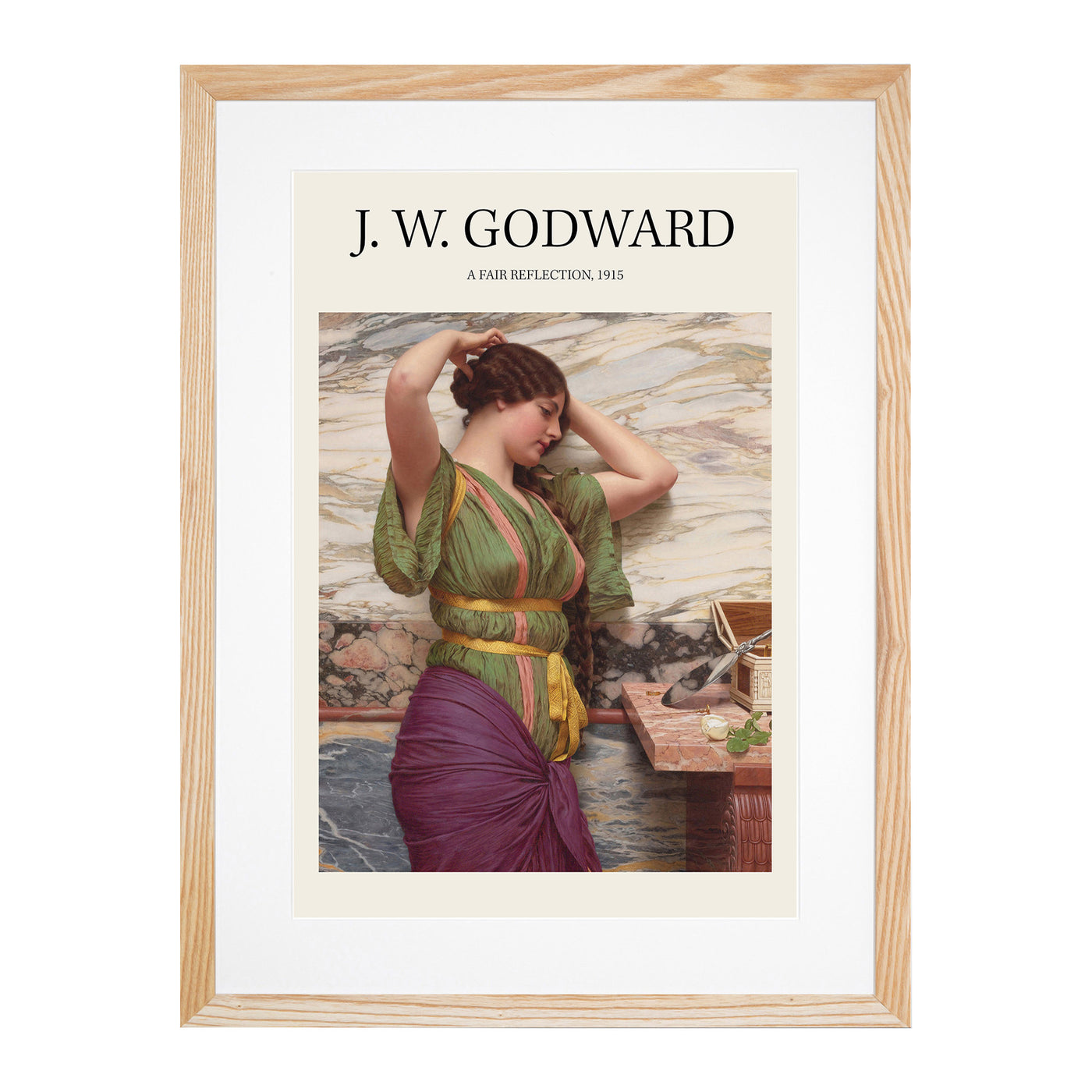 A Fair Reflection Print By John William Godward