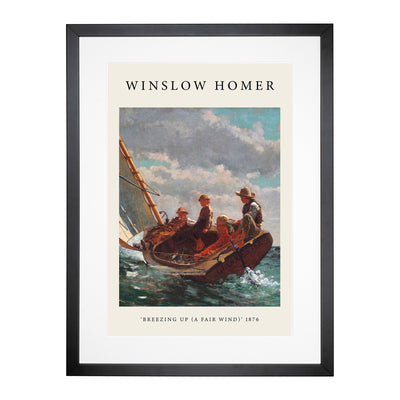 A Fair Wind Print By Winslow Homer Framed Print Main Image