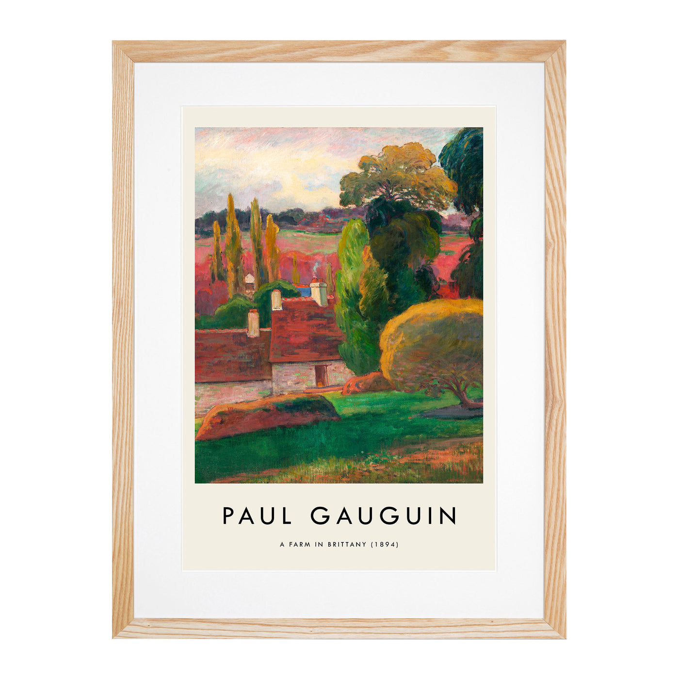 A Farm In Brittany Print By Paul Gauguin