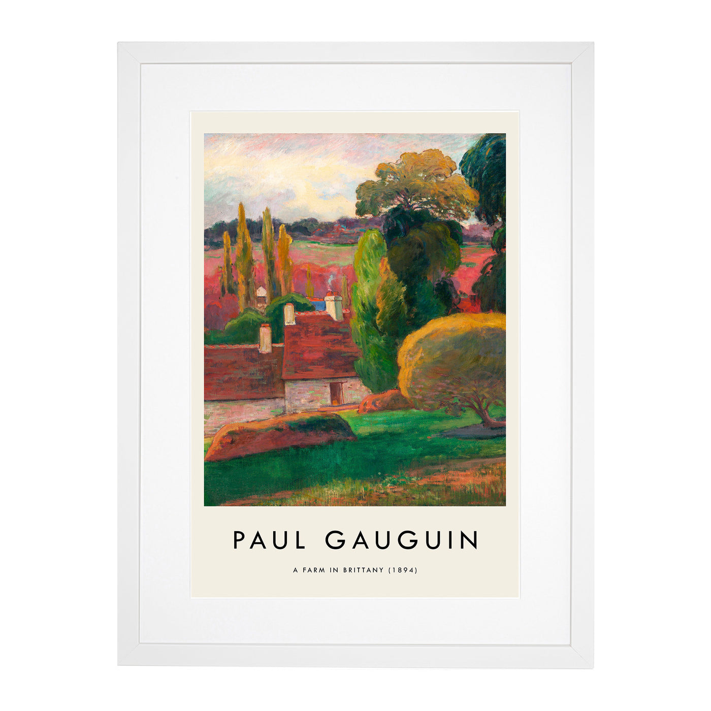 A Farm In Brittany Print By Paul Gauguin