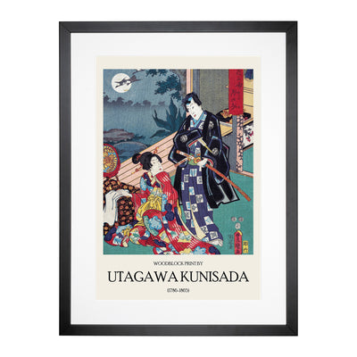 A Full Moon Print By Utagawa Kunisada Framed Print Main Image